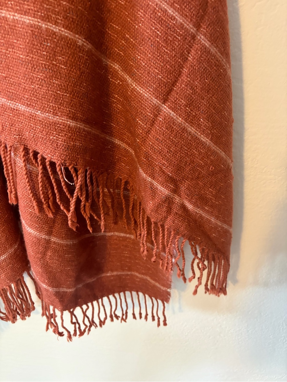 Universal Thread Rust Open-Front Fringe Poncho - Picture 4 of 16